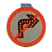 STS-solar road sign-right turn-A40